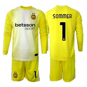 Inter Milan Yann Sommer #1 Målmand Replika Babytøj Udebanesæt Børn 2025-26 Langærmet (+ Korte bukser)